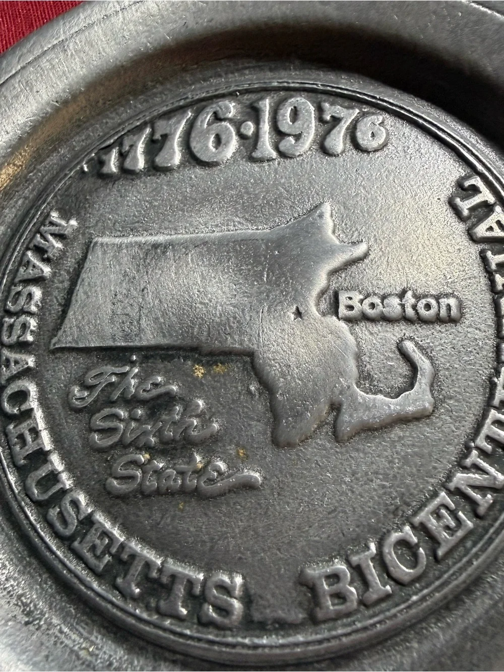 Duracast Massachusetts Bicentennial Pewter Plate